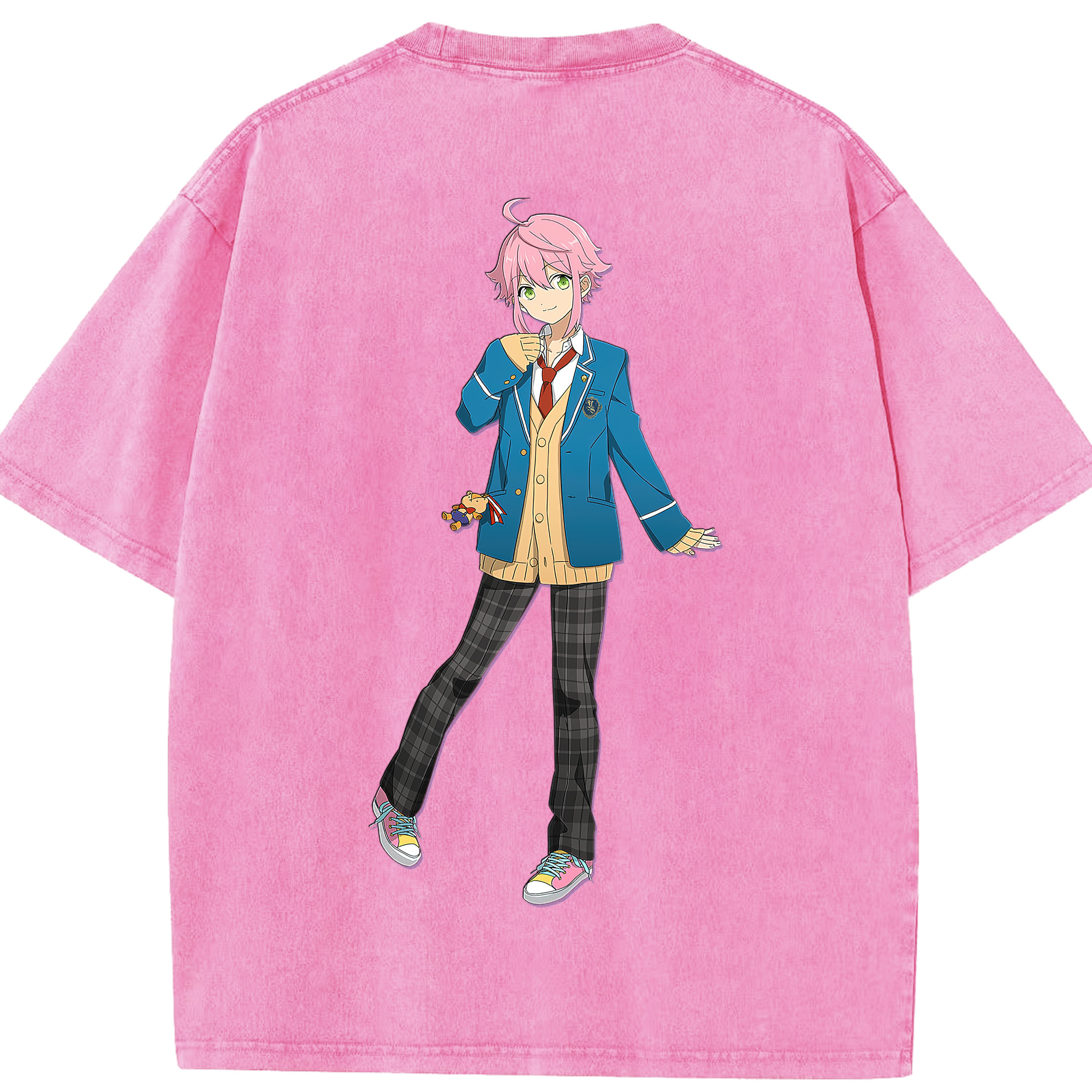 （画像用） あんさんぶるスターズ! Ensemble Stars 綿100% ヴィンテージ風 半袖Tシャツ（背面プリント）